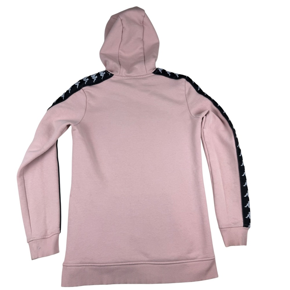 Kappa Pink Hoodie Women's Medium Logo Tape Hooded Sweatshirt Casual Streetwear - Picture 8 of 12